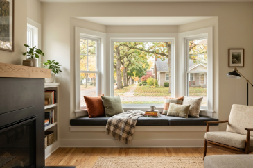 modern bay window exterior