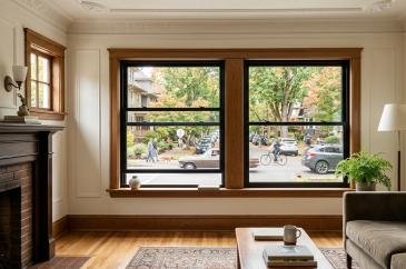 easy clean double hung window